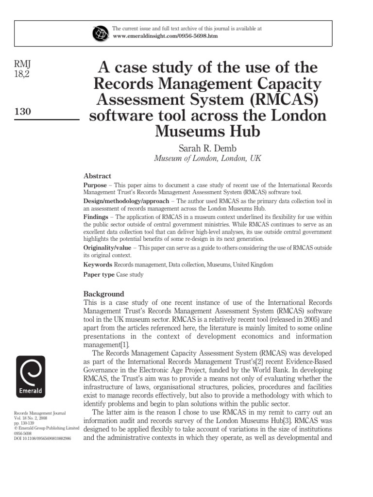 RMCAS in London Museums Hub Case Study | PDF | Museum | Information