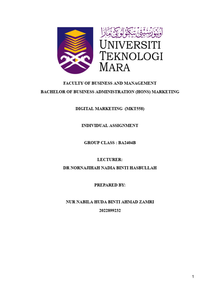 MKT558 Individual Assignment on ANAS Cosmetics | PDF | Cosmetics | Brand