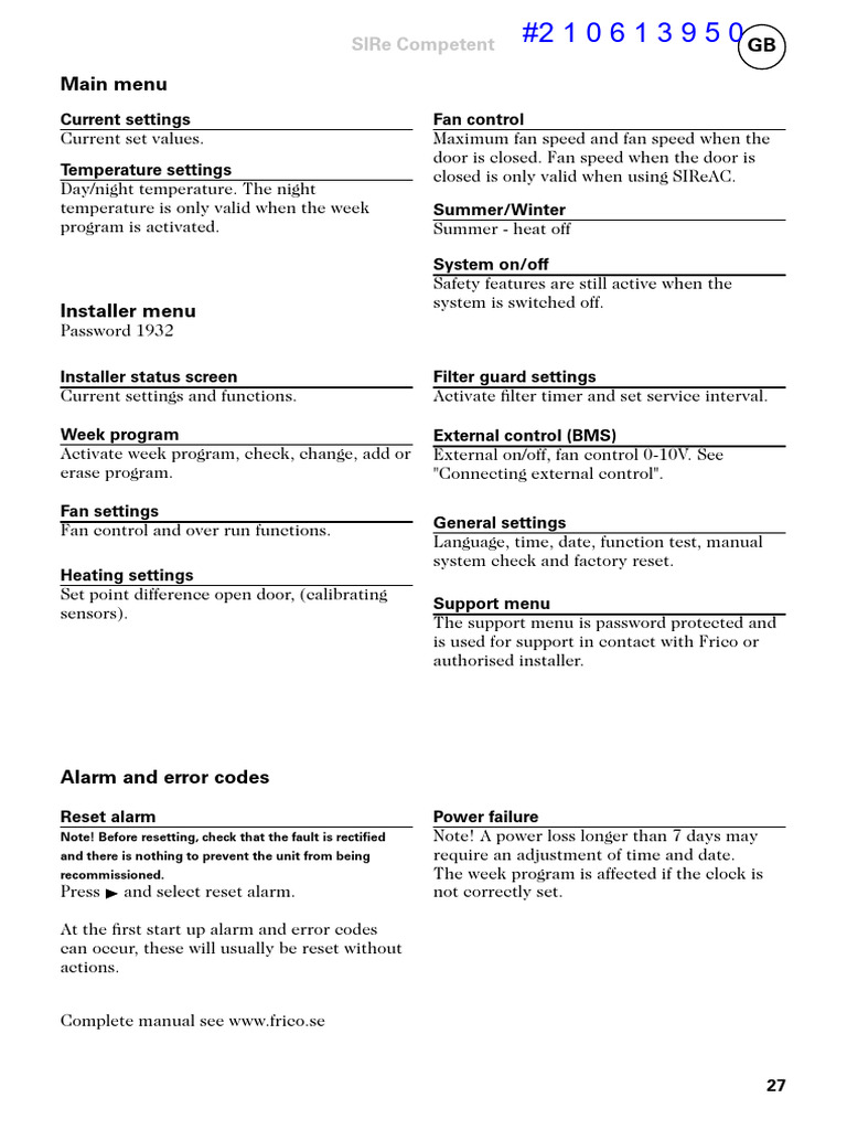 HVAC Alarm and Error Codes Guide | PDF | Valve | Electrical Resistance ...