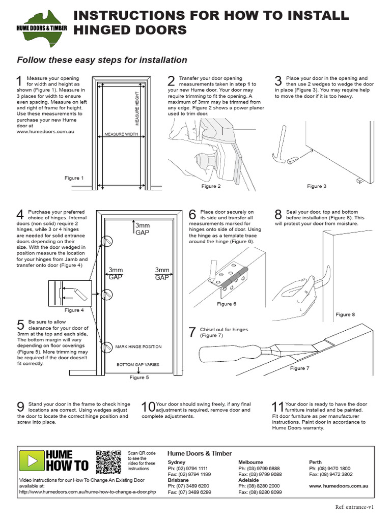 Hinged Door Installation Guide | PDF | Door