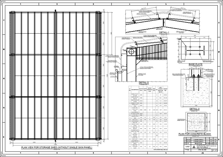 Storage Shed Construction Details | PDF