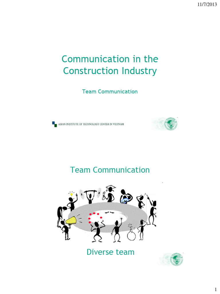 Effective Communication in Construction Teams | PDF | Communication ...