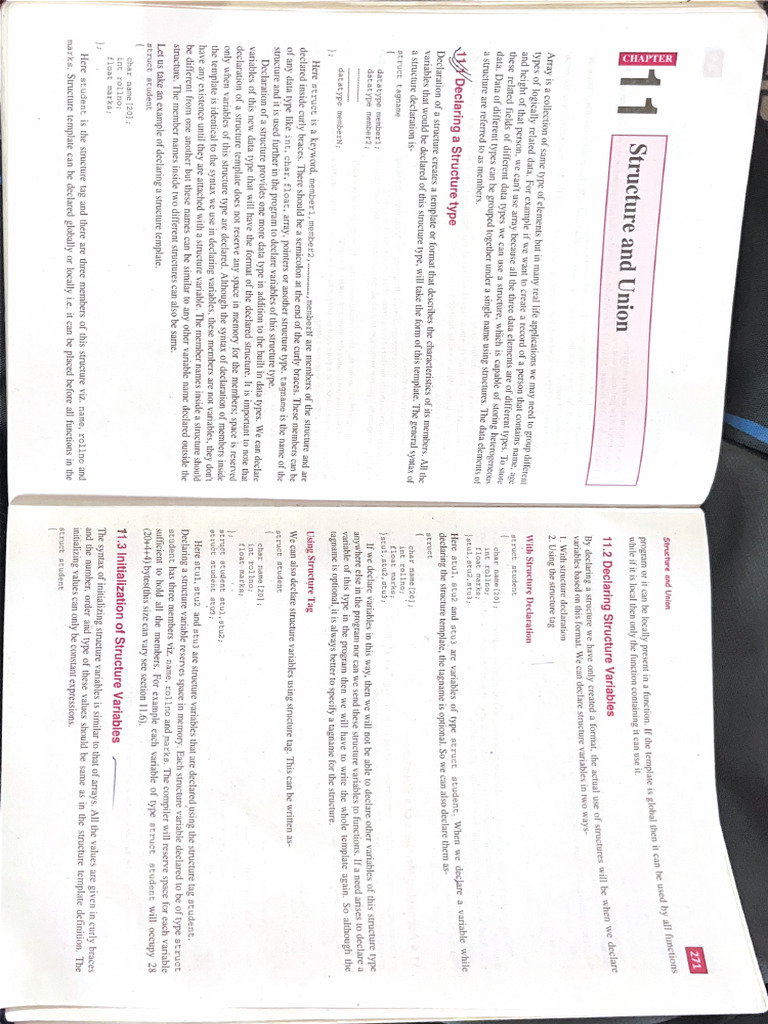 Structure in C | PDF