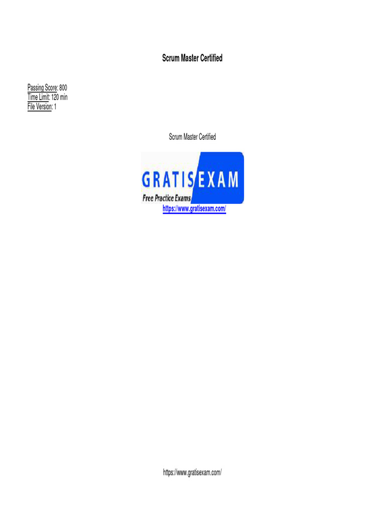 Scrum Master Exam Prep Guide | PDF | Scrum (Software Development ...