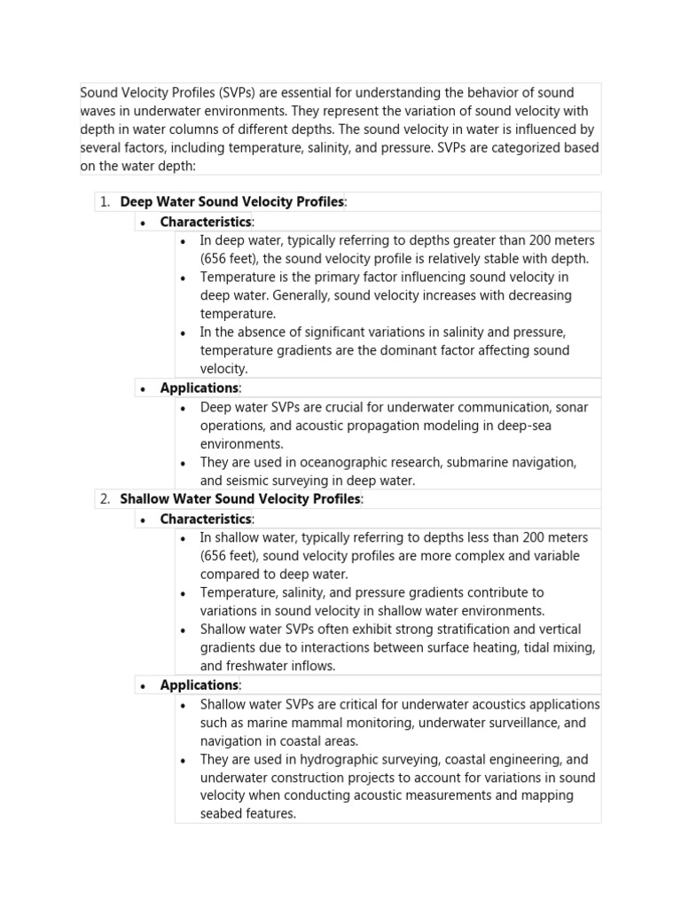 Sound velocity profiles 2 pdf water sonar