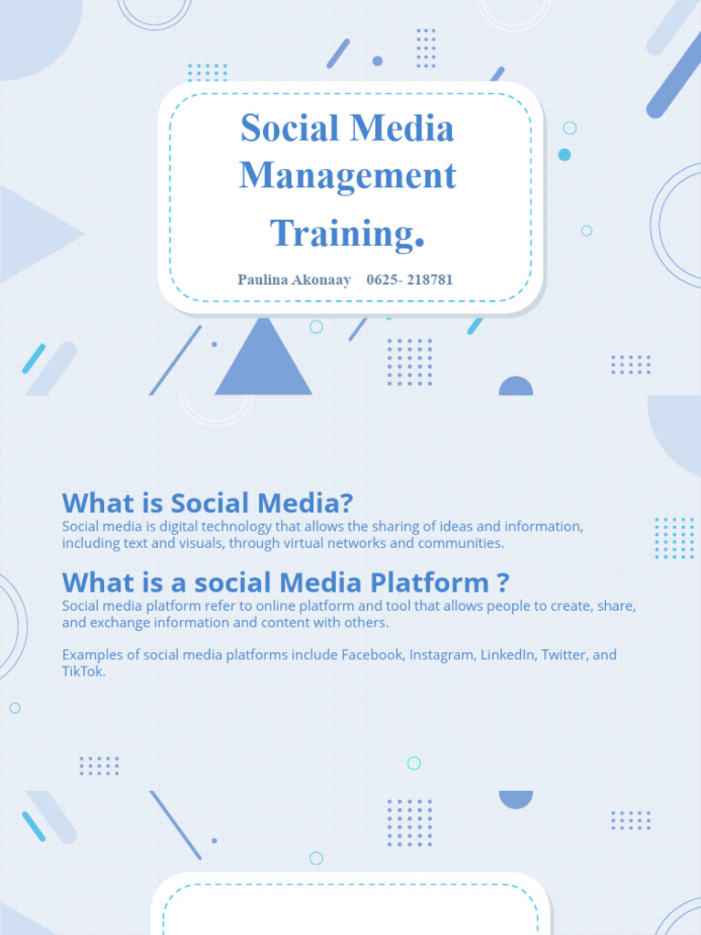 Social Media Management Training Guide | PDF | Social Science | Computers