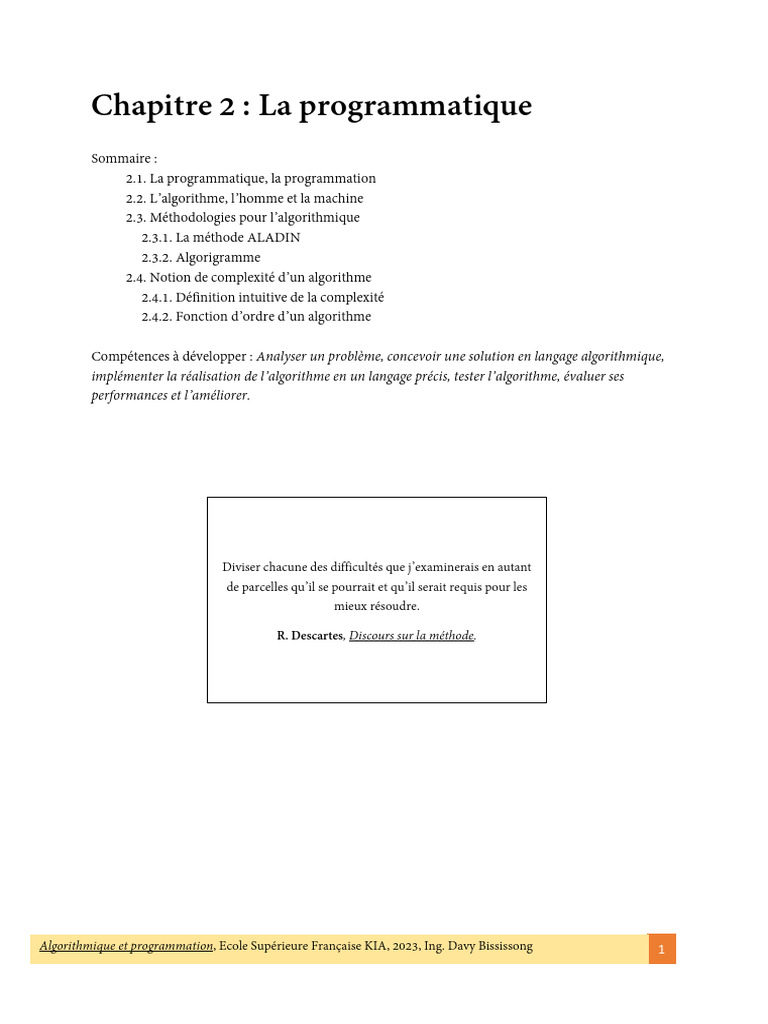 Comprendre l'algorithmique et la programmation | PDF | Programmation ...