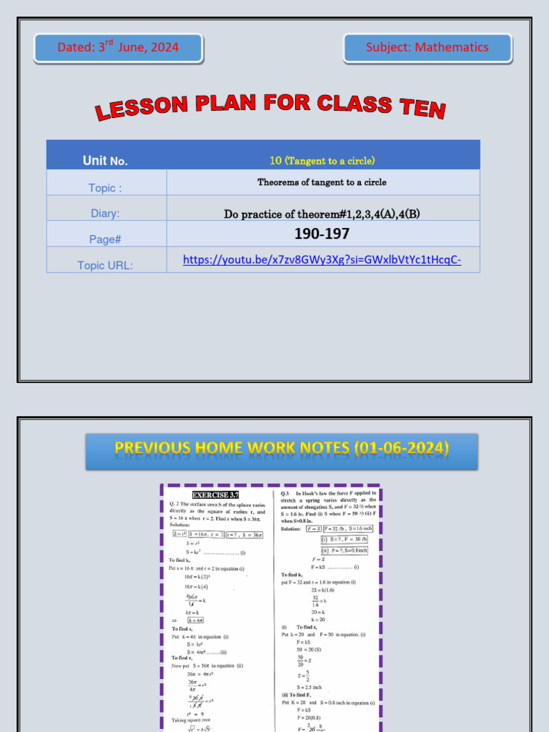 Tangent Theorems for Circles Guide | PDF | Art | Teaching Methods ...