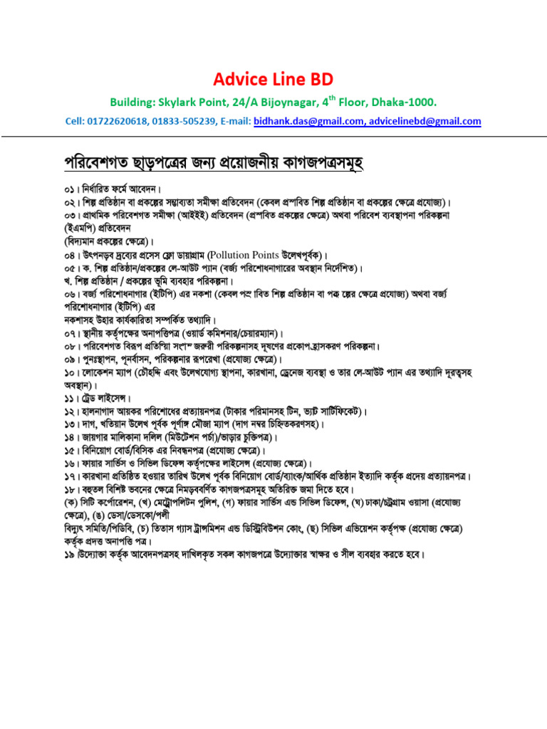 Check List of Environment | PDF | Business