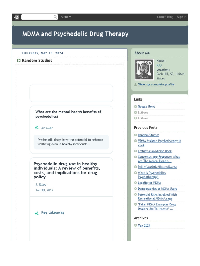 MDMA and Psychedelic Drug Therapy | PDF | Psychedelic Drugs | Psychotherapy