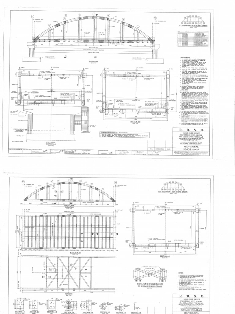 Drawings 48m Spans Approved by RDSO Lucknow PDF