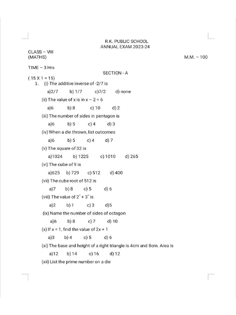 Class 8 | PDF
