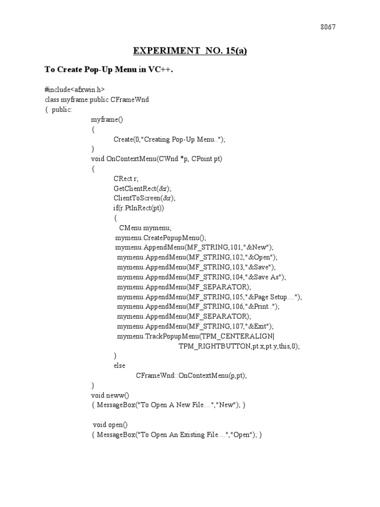 Creating Context Menus in VC++ | PDF | Computers