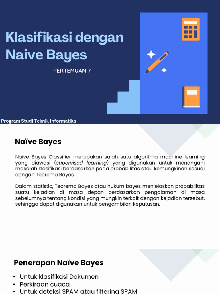 Klasifikasi dengan Algoritma Naive Bayes | PDF