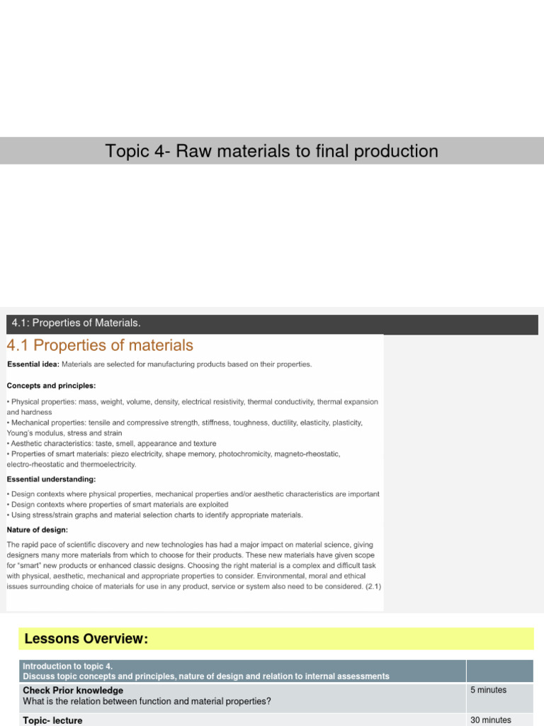 Material Properties in Design Contexts | PDF | Deformation (Engineering ...