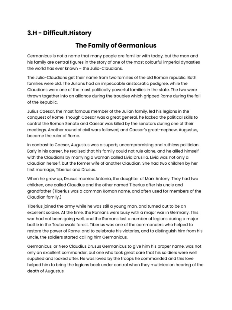 368. The Family of Germanicus.docx PDF Claudius Caligula