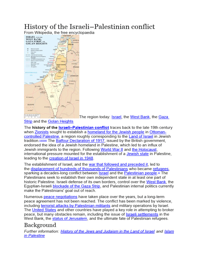 History | PDF | Mandatory Palestine | Israel