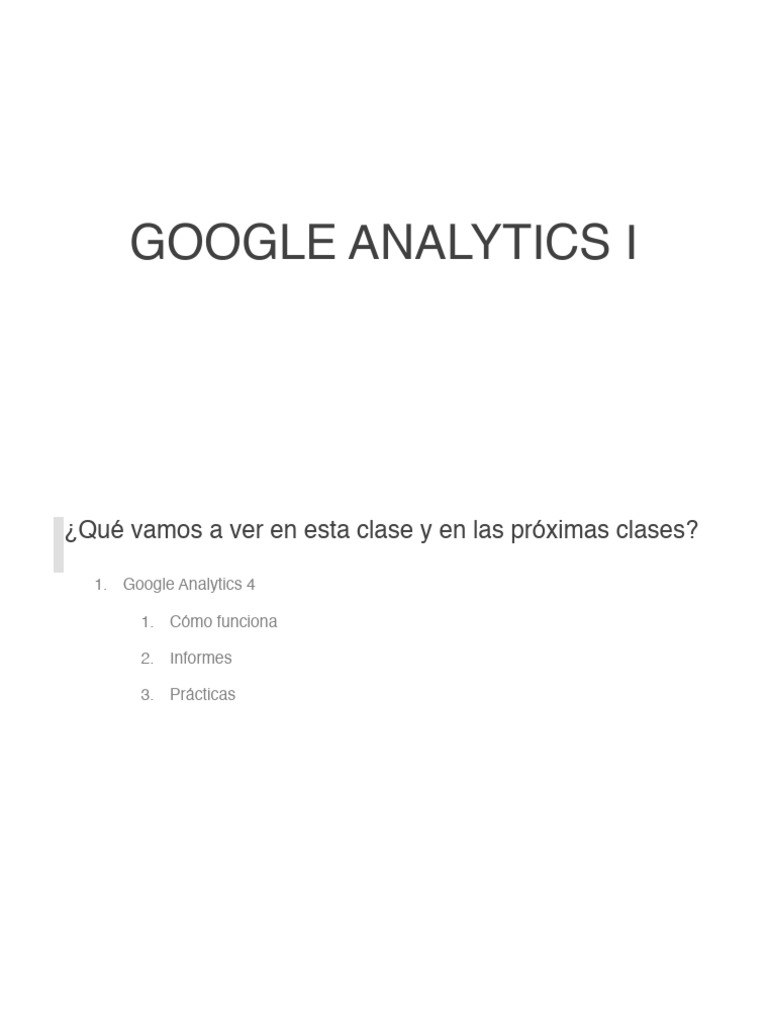 Guía Básica de Google Analytics 4 | PDF | Cookie HTTP | Red mundial