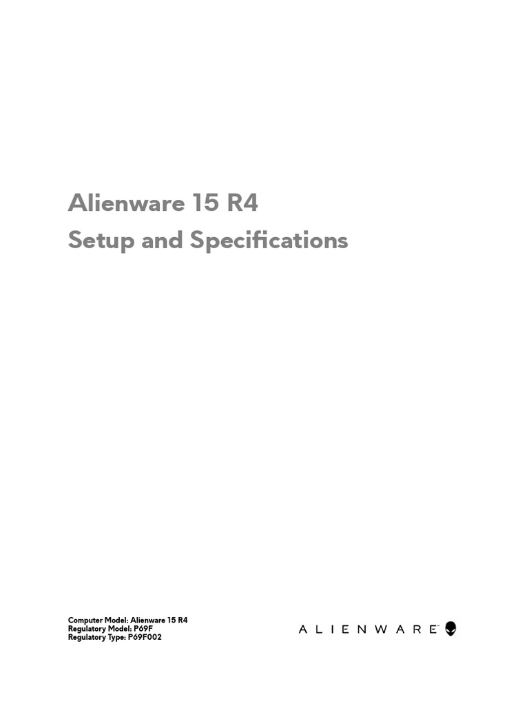 Alienware 15 r4 - Users Guide - en Us | PDF | Usb | Virtual Reality