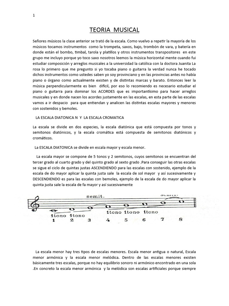 Teoria Musical | PDF | Escala (música) | Escala menor