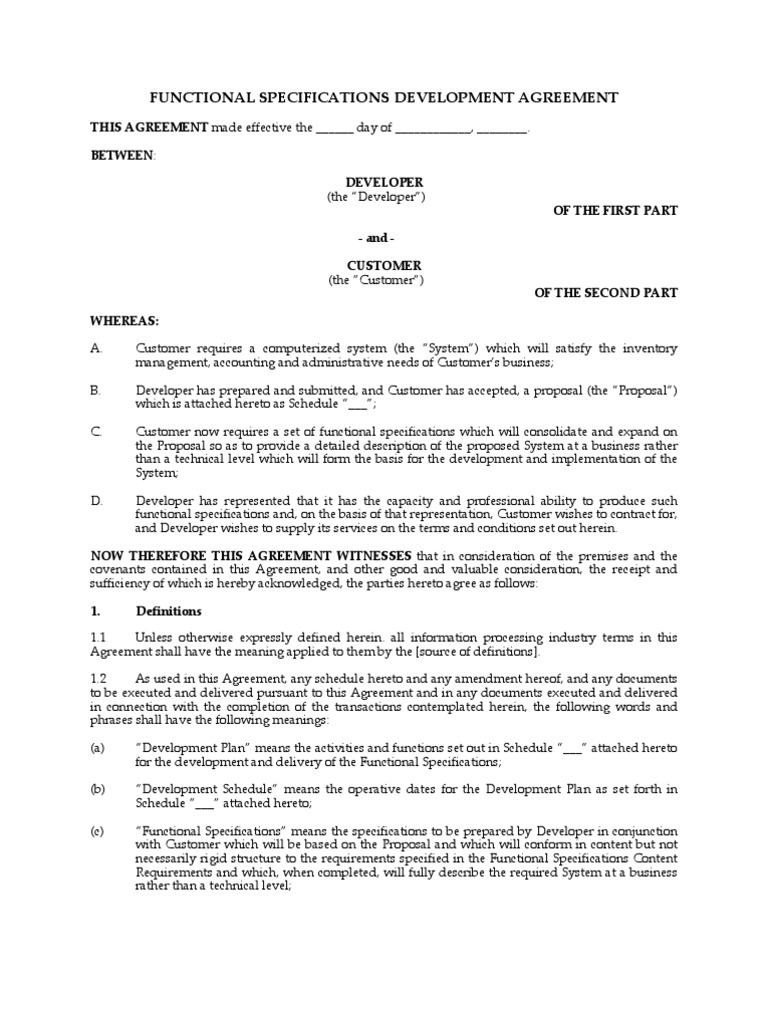 Sample 2 Page PDF Specification (Technical Standard) Prices