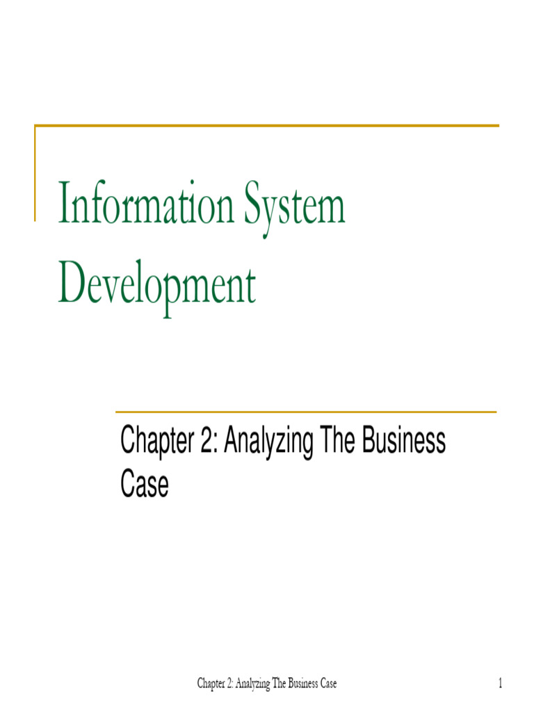 Chapter 2 Business Case Download Free Pdf Feasibility Study
