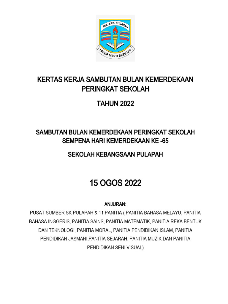 Kertas Kerja Merdeka 2022 | PDF