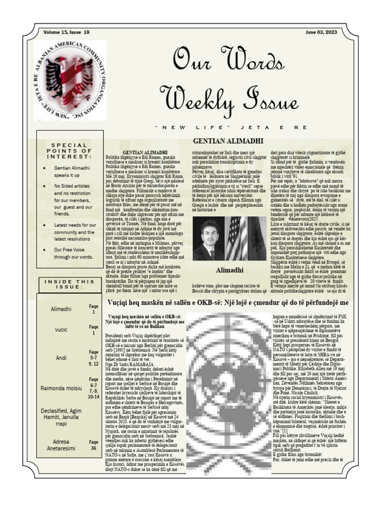 Newsletter Volume 15 Issue 19 | PDF