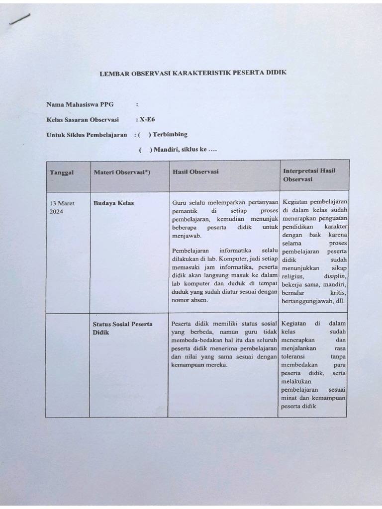 Karakteristik peserta didik 1 n pdf