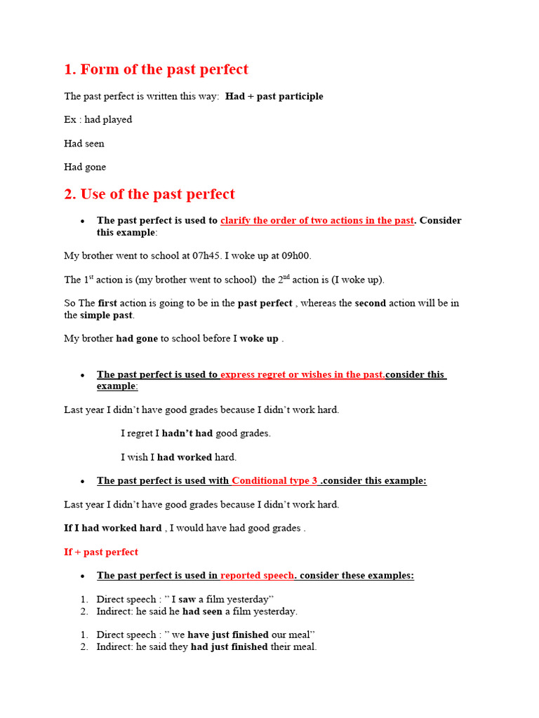 Past Perfect Negative Tense in Hindi | PDF