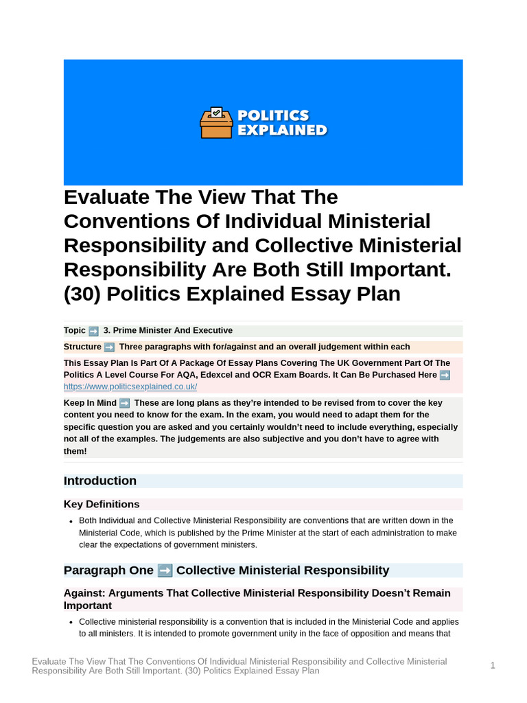 evaluate-the-view-that-the-conventions-of-individual-ministerial
