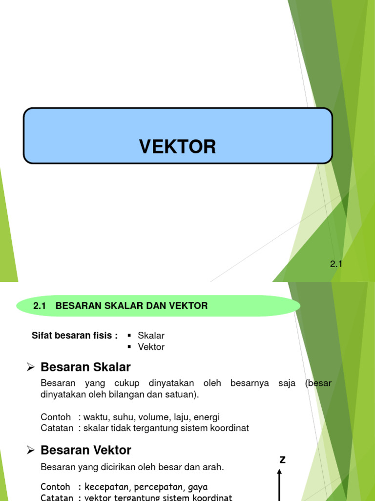 Besaran Skalar dan Vektor dalam Fisika | PDF