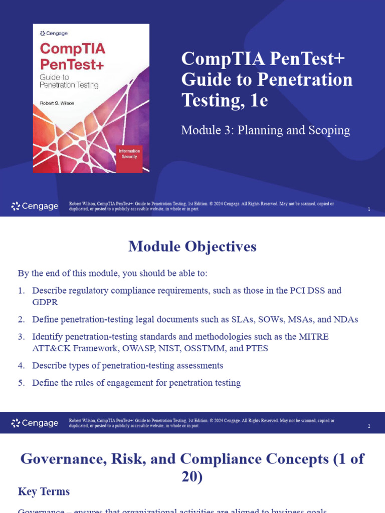 PenTest+ PowerPoint 3 | PDF | Penetration Test | Payment Card Industry ...