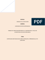 Estrategias Metodologicas Para Estimular El Aprendizaje Lecto-escritura