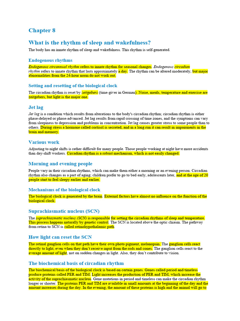 Understanding Sleep and Circadian Rhythms | PDF | Sleep | Rapid Eye ...