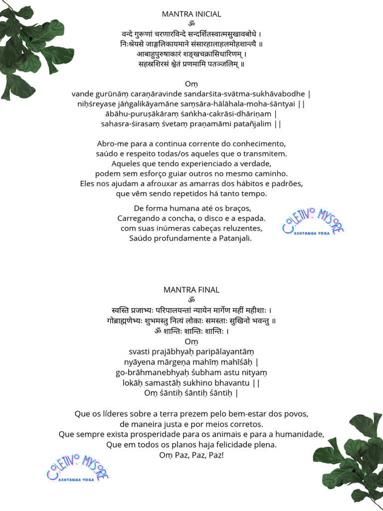 Mantras de Paz e Sabedoria Espiritual | PDF | Religião e Espiritualidade