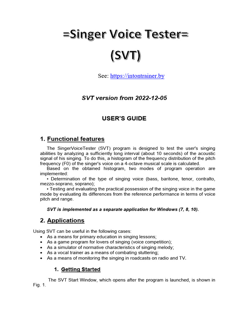 SingerVoiceTester UserGuide en | PDF | Singing | Icon (Computing)