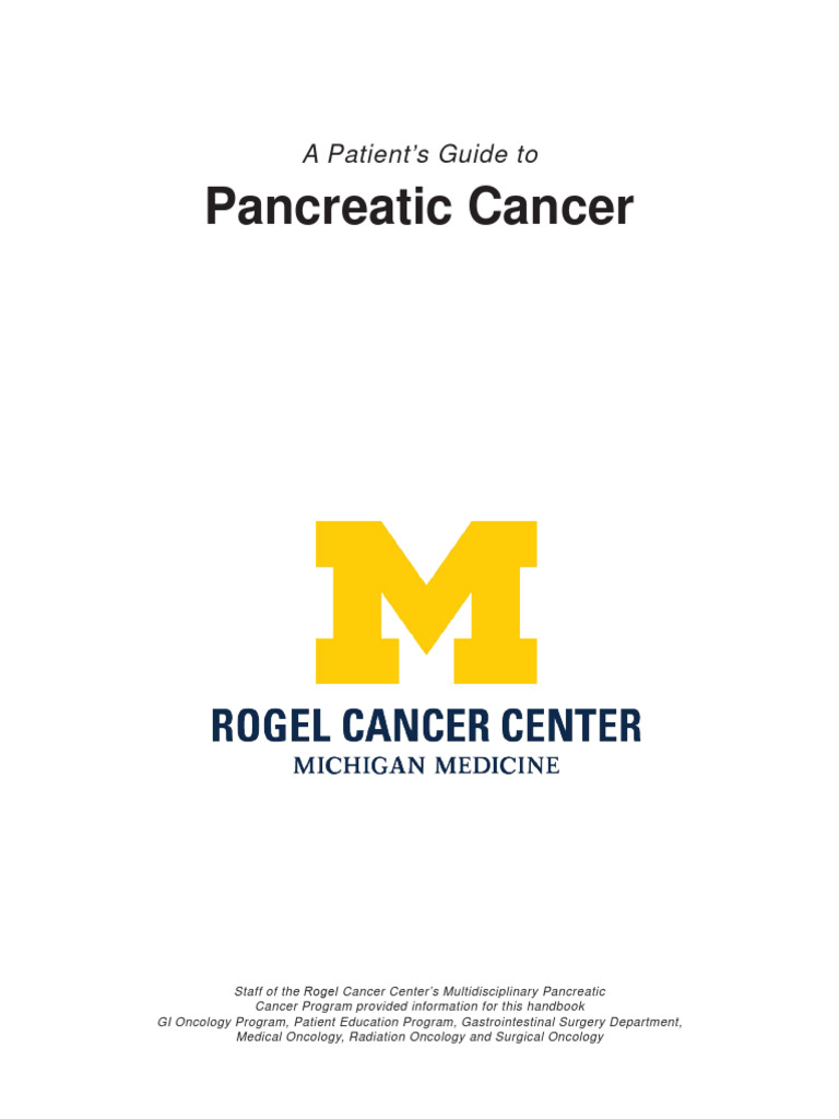 Patient Guide to Pancreatic Cancer | PDF | Pancreas | Pancreatic Cancer