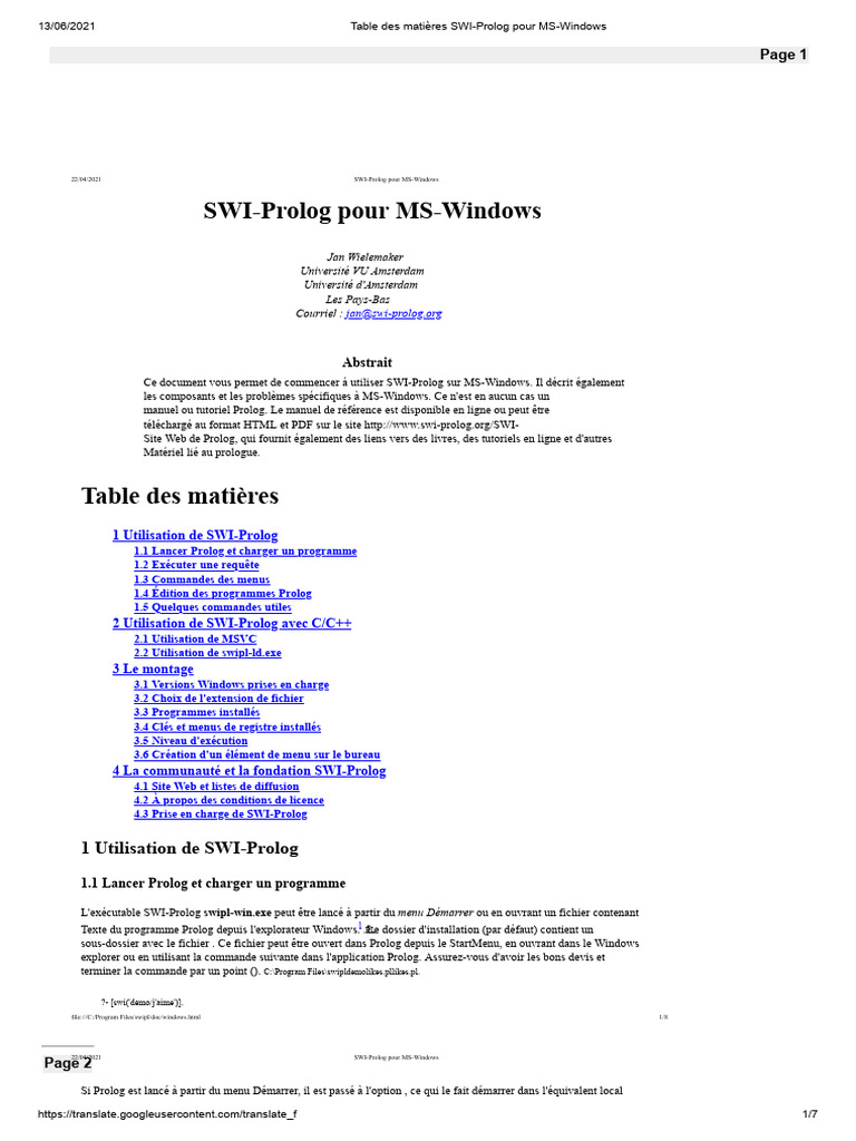 Guide d'utilisation de SWI-Prolog sur Windows | PDF | Bibliothèque ...