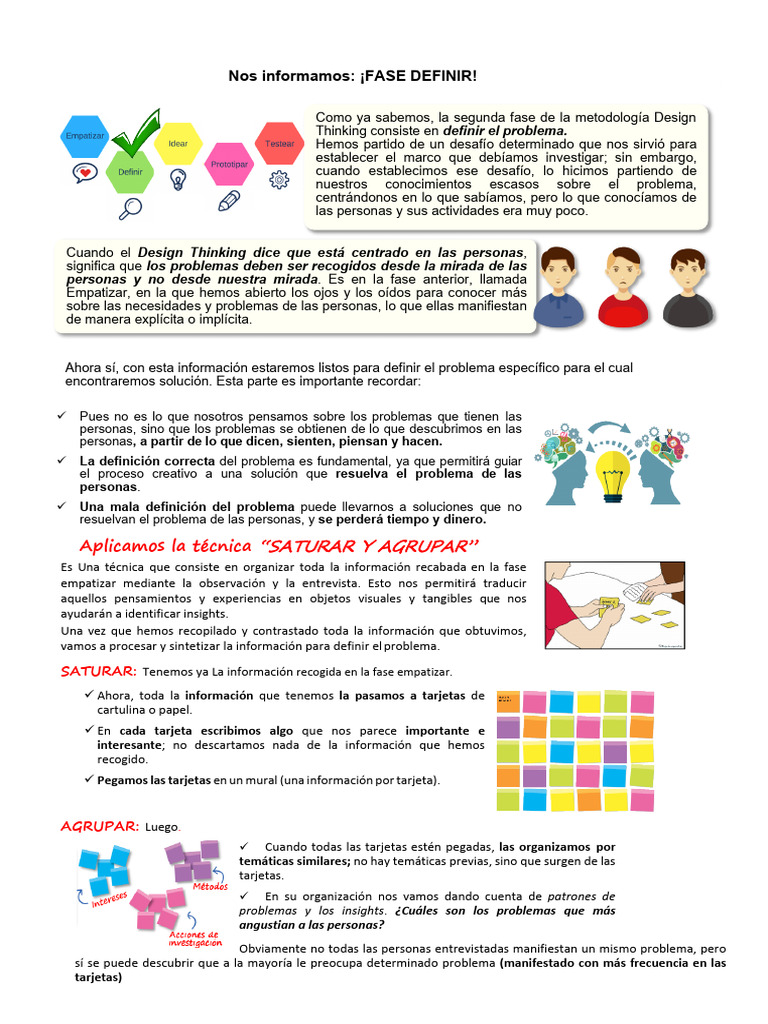 Definición de Problemas con Design Thinking | PDF | Cognición | Ciencia ...