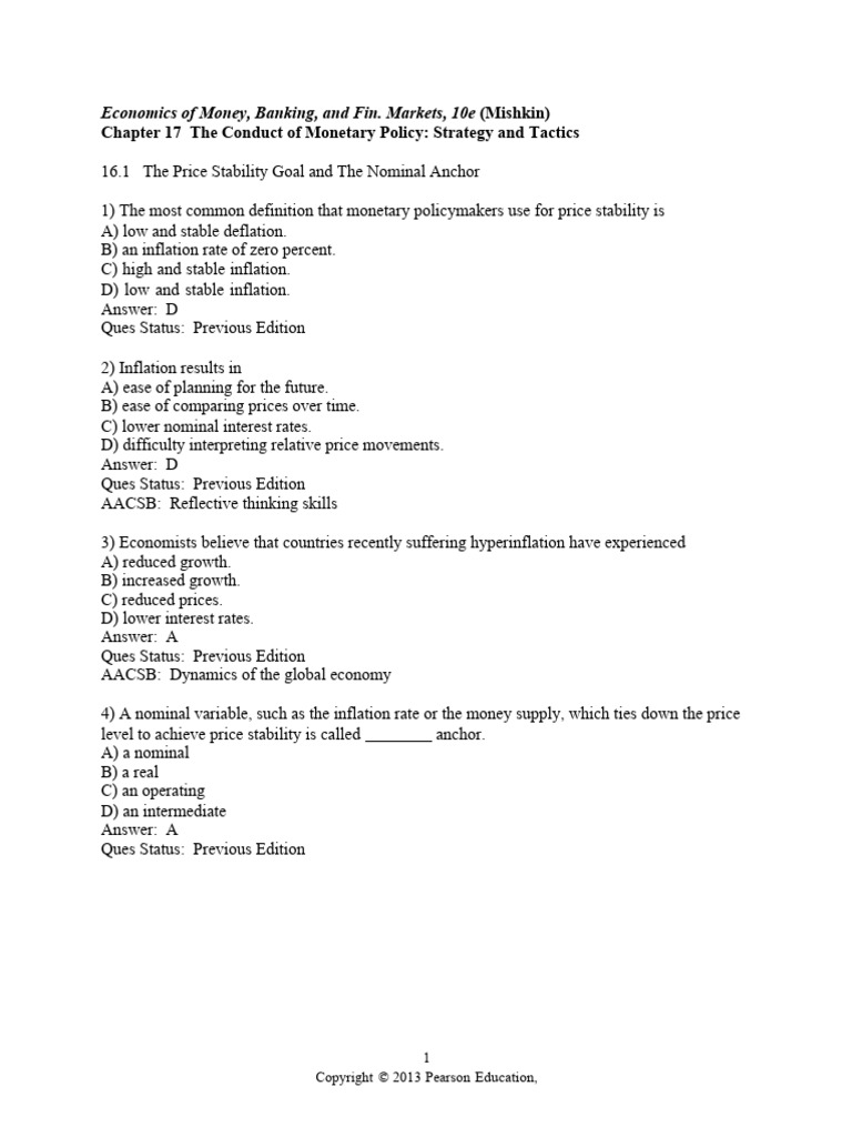 Chapter 16 | PDF | Monetary Policy | Inflation