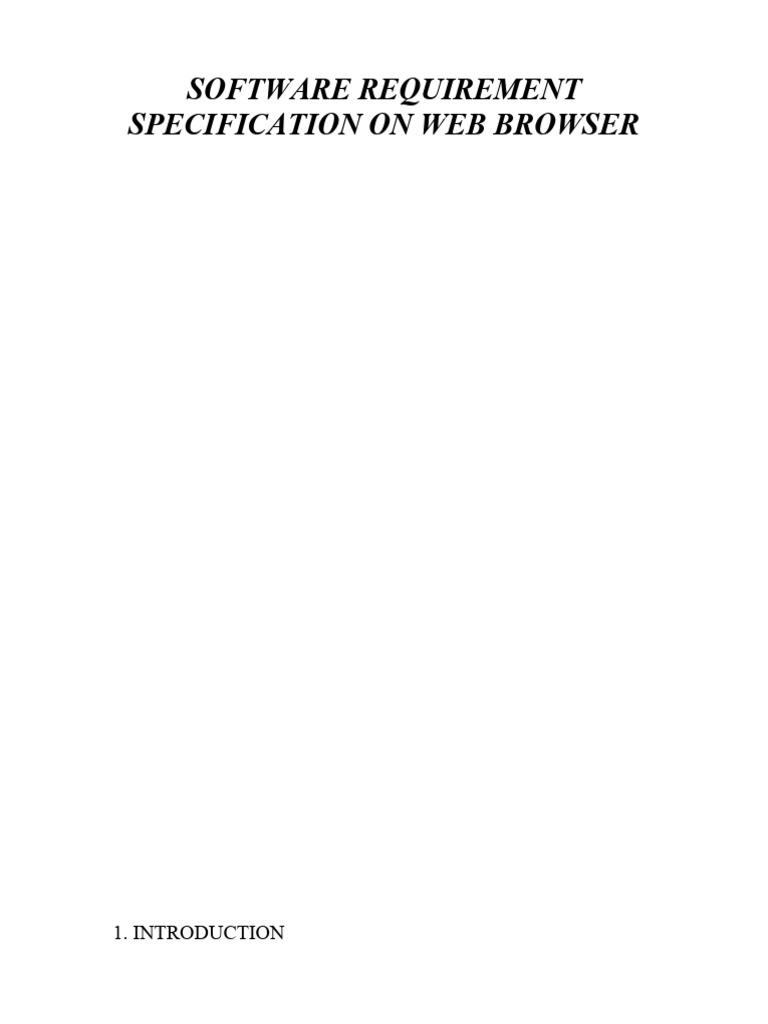Web Browser Software Requirements | PDF | World Wide Web | Internet & Web