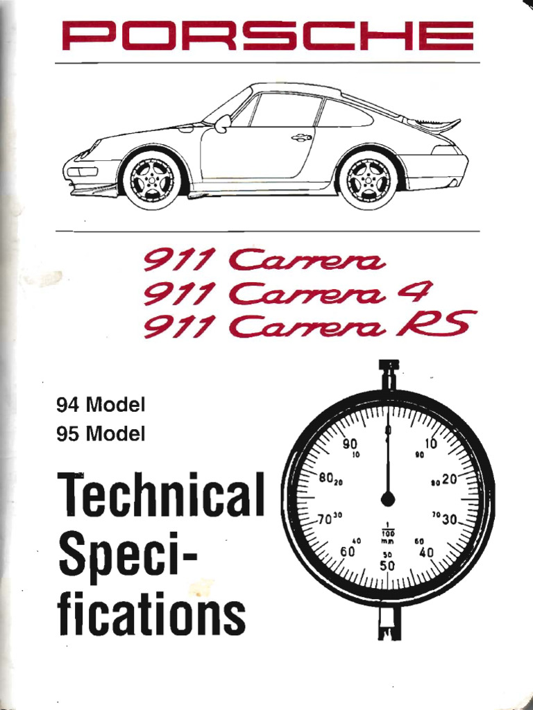Porsche 911 Carrera 993 Specs Guide | PDF | Brake | Steering