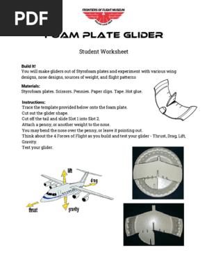 Foam Plate Glider