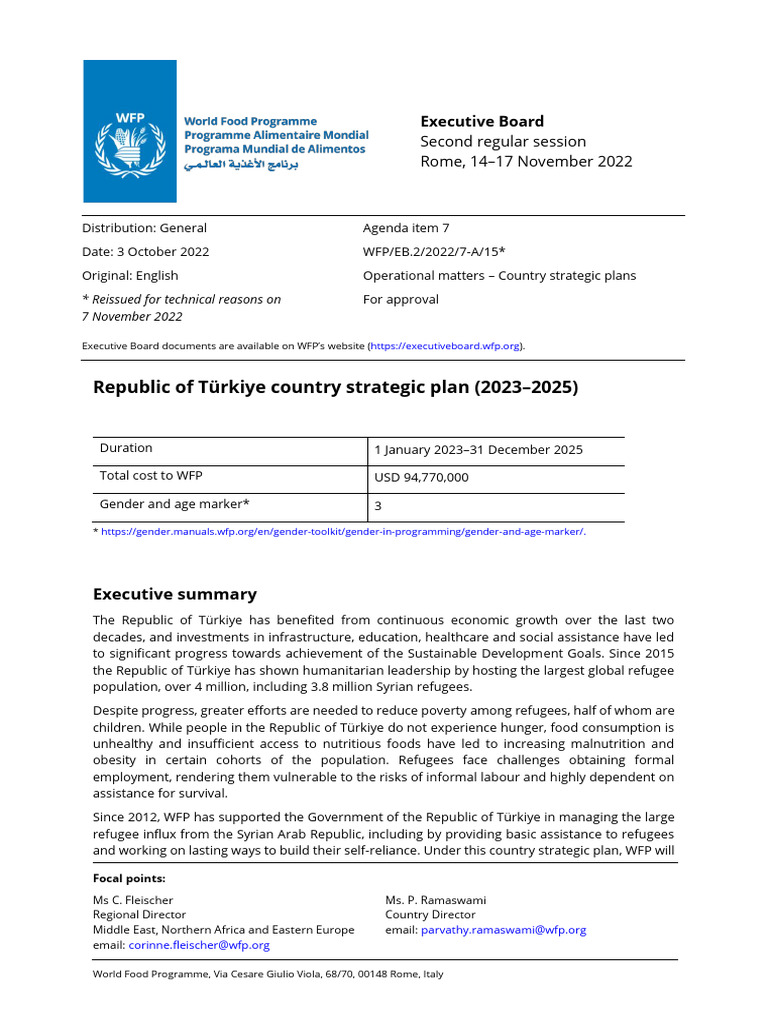Turkey's Strategic Adaptation and Action Plan 2023 2025 | PDF | World