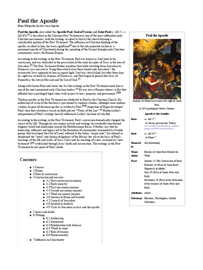 Paul The Apostle | PDF | Paul The Apostle | Acts Of The Apostles
