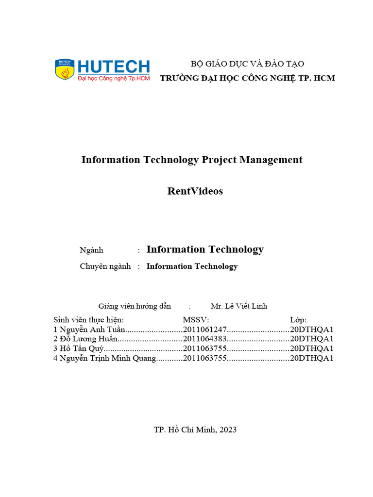 Information Technology Project Management | PDF | Databases | Use Case