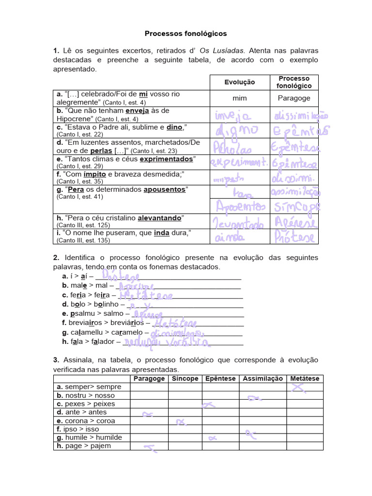 Ficha 3 | PDF | Filologia | Artes Linguísticas e Disciplina