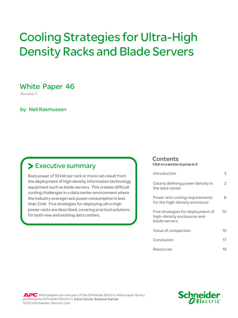 WP #46 Cooling Strategies for Ultra-High Density Racks and Blade ...