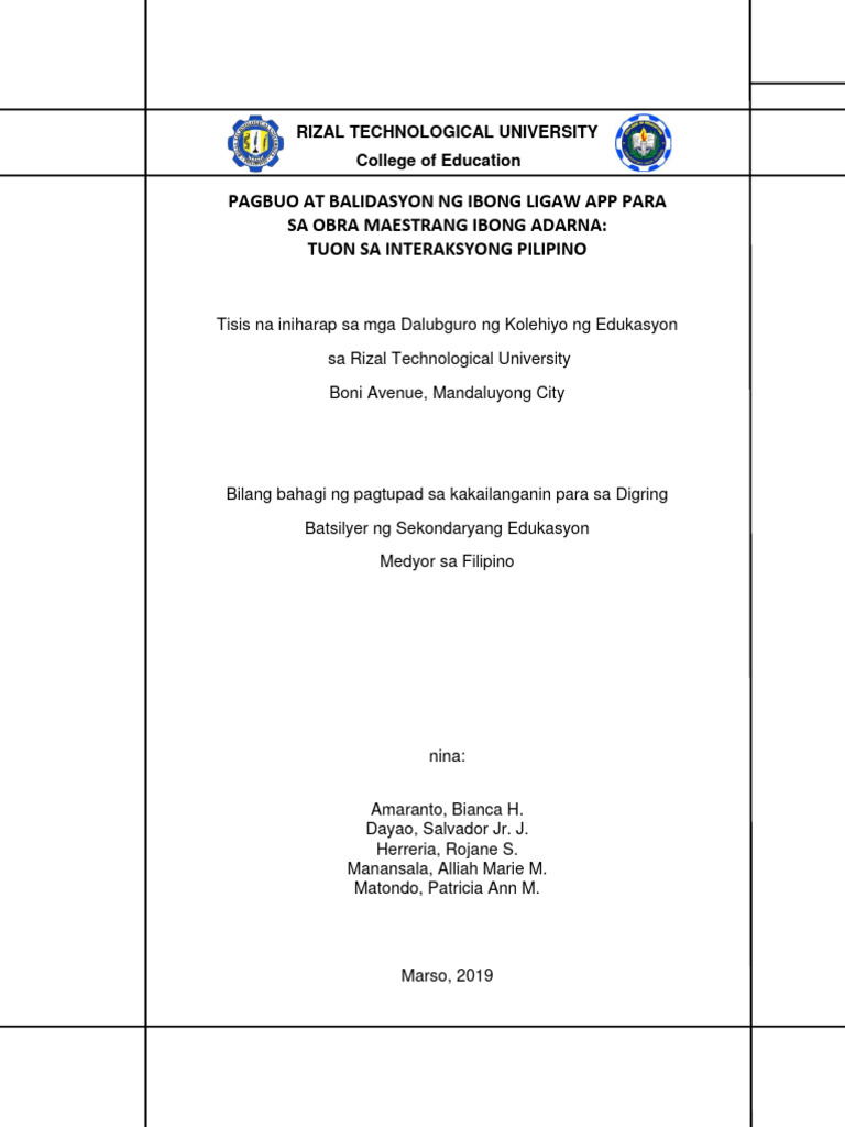 Pagbuo at Balidasyon NG Ibong Ligaw App | PDF